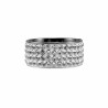 Ring Dames - Gepolijst RVS - Brede Ring met Strass Steentjes