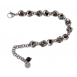 Dames Armband met Tijgeroogsteen RVS Verstelbaar Schakelsarmband