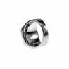 Ring Heren - Gepolijst RVS - Golvende Ring - Zegelring met Onyx Steen