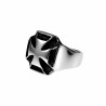 Ring Heren - Gepolijst RVS - Maltezer Zegelring - Ring met Kruis