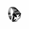 Ring Heren - Gepolijst RVS - Maltezer Zegelring - Ring met Kruis