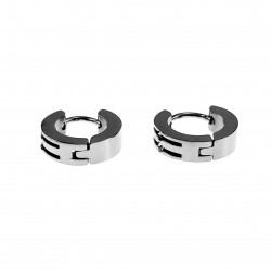 ∅13mm x 4mm Oorbellen Unisex - Gepolijst RVS - Oorringen Dames en Heren