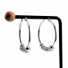 ∅38mm Oorbellen Dames - RVS - Oorringen met Fonkelende Zirkonias