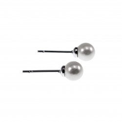 5mm Parel Oorbellen Dames - Rhodium Plated - Oorknopjes XUPING