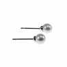 5mm Parel Oorbellen Dames - Rhodium Plated - Oorknopjes XUPING