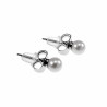 5mm Parel Oorbellen Dames - Rhodium Plated - Oorknopjes XUPING