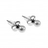 5mm Parel Oorbellen Dames - Rhodium Plated - Oorknopjes XUPING