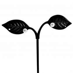 5mm Parel Oorbellen Dames - Rhodium Plated - Oorknopjes XUPING