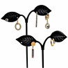 6-Stucks Lang Oorbellen Dames Oorringen Strass Oorbellen Verguld RVS