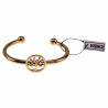 Bangle Dames Stijve Armband met Levensboom - Verguld RVS Open Armband