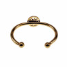 Bangle Dames Stijve Armband met Levensboom - Verguld RVS Open Armband