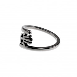 Ring Dames - Hand van Fatima Ring - Gepolijst RVS - Asymmetrische Ring
