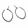 ∅40mm Oorbellen Dames - Gepolijst RVS - Ovale Oorringen