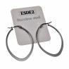 ∅40mm Oorbellen Dames - Gepolijst RVS - Ovale Oorringen