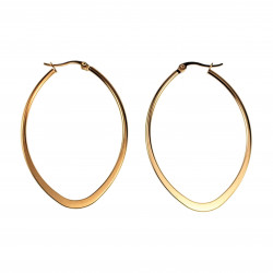 ∅50mm Oorbellen Dames - Verguld RVS - Ovale Oorringen