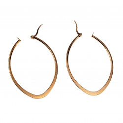 ∅50mm Oorbellen Dames - Verguld RVS - Ovale Oorringen
