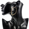 ∅50mm Oorbellen Dames - Verguld RVS - Ovale Oorringen