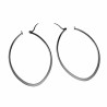 ∅60mm Oorbellen Dames - Gepolijst RVS - Ovale Oorringen