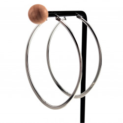 ∅60mm Oorbellen Dames - Gepolijst RVS - Ovale Oorringen