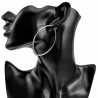 ∅60mm Oorbellen Dames - Gepolijst RVS - Ovale Oorringen
