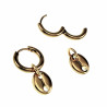 ∅15mm Oorringen Dames - Verguld RVS - Oorbellen met Koffieschakel Hanger - Lange Oorbellen