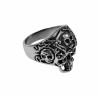 Ring Heren - Gepolist RVS - Schedel Ring - Skull Ring met Drie Kleine Schedels