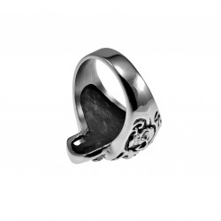 Ring Heren - Gepolist RVS - Schedel Ring - Skull Ring met Drie Kleine Schedels