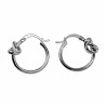 ∅22mm Oorbellen Dames - Gepolijst RVS 316L - Oorringen met Knot