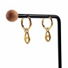 ∅16mm Oorbellen Dames - Verguld RVS - Oorringen met Schakel-Hanger