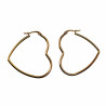 ∅40mm Oorbellen Dames - Verguld RVS - Hart Oorringen