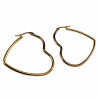 ∅40mm Oorbellen Dames - Verguld RVS - Hart Oorringen
