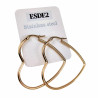 ∅40mm Oorbellen Dames - Verguld RVS - Hart Oorringen