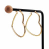 ∅40mm Oorbellen Dames - Verguld RVS - Hart Oorringen