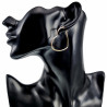 ∅40mm Oorbellen Dames - Verguld RVS - Hart Oorringen