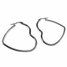 ∅40mm Oorbellen Dames - Gepolijst RVS - Hart Oorringen