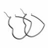 ∅40mm Oorbellen Dames - Gepolijst RVS - Hart Oorringen
