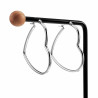 ∅40mm Oorbellen Dames - Gepolijst RVS - Hart Oorringen