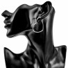 ∅40mm Oorbellen Dames - Gepolijst RVS - Hart Oorringen