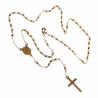 4mm Rozenkrans Ketting Unisex Verguld RVS - Kralen Ketting Dames Heren