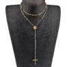 4mm Rozenkrans Ketting Unisex Verguld RVS - Kralen Ketting Dames Heren