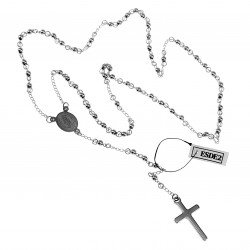 4mm Rozenkrans Ketting Unisex Gepolijst RVS Kralen Ketting Dames Heren