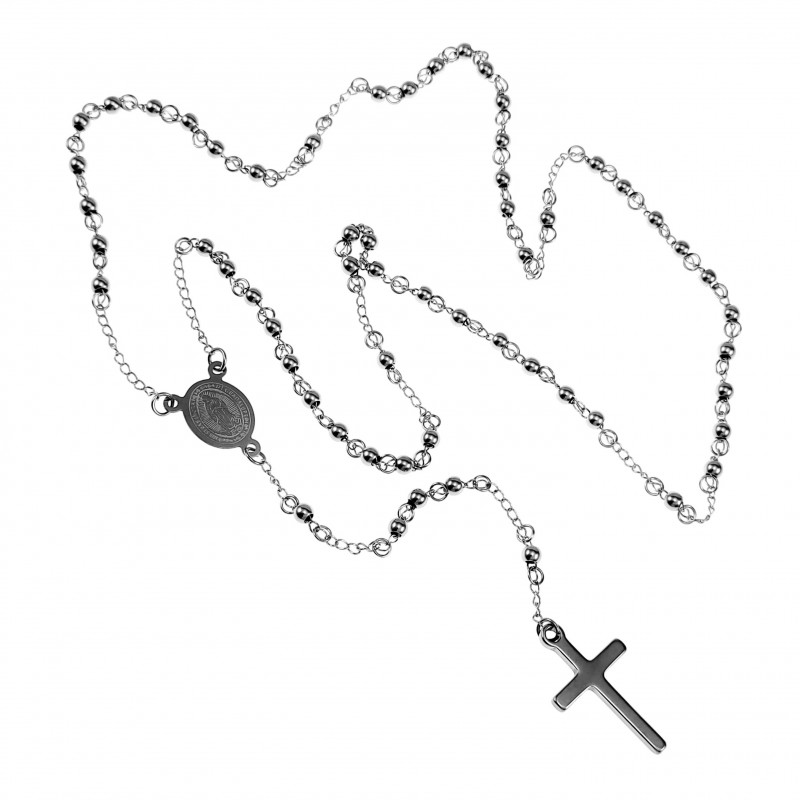 4mm Rozenkrans Ketting Unisex Gepolijst RVS Kralen Ketting Dames Heren 4mm Rozenkrans Ketting Unisex Gepolijst RVS Kralen Ketting Dames Heren