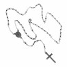 4mm Rozenkrans Ketting Unisex Gepolijst RVS Kralen Ketting Dames Heren