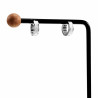 ∅13mm x 4mm Oorbellen Unisex - Gepolijst RVS - Oorringen met Wit Emaille
