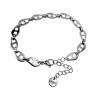 18,5cm 23,5mm Armband Dames Gepolijst RVS Asymmetrische Schakelarmband