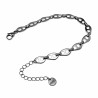 18,5cm 23,5mm Armband Dames Gepolijst RVS Asymmetrische Schakelarmband