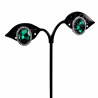 Clip-on Oorbellen Oorclips Groene Zirkoniasteen Ovale Oorbellen Dames