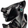 Clip-on Oorbellen Oorclips Groene Zirkoniasteen Ovale Oorbellen Dames