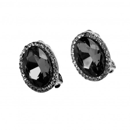 Clip-on Oorbellen Oorclips Groene Zirkoniasteen Ovale Oorbellen Dames