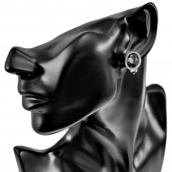 Clip-on Oorbellen Oorclips Groene Zirkoniasteen Ovale Oorbellen Dames